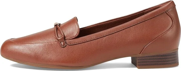 Clarks Juliet Shine High Women's Heels Tan Leather : 8 B - Medium - Image 6