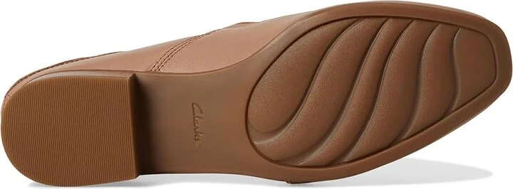 Clarks Juliet Trim Women's Flat Shoes Warm Beige Leather : 5.5 B - Medium - Image 3