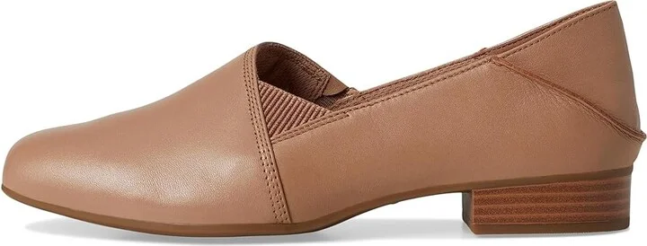 Clarks Juliet Trim Women's Flat Shoes Warm Beige Leather : 5.5 B - Medium - Image 6