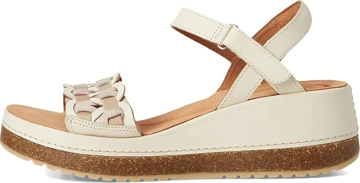 Clarks Kassanda Bar Women's Sandals Cream Leather : 9.5 B - Medium, Suede - Image 6