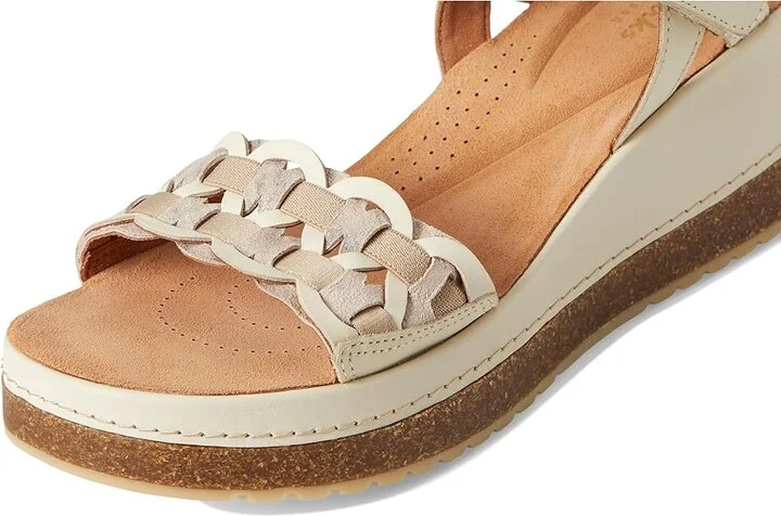 Clarks Kassanda Bar Women's Sandals Cream Leather : 9.5 B - Medium, Suede - Image 7