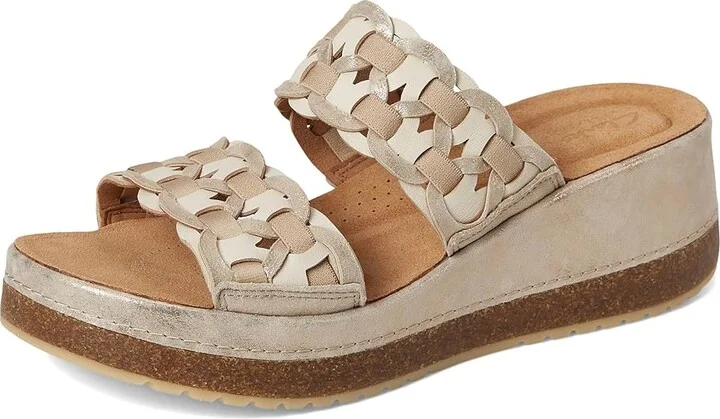 Clarks Kassanda Mule Women's Sandals Metallic Combi Leather : 7 B - Medium, Leather/Rubber/Suede - Image 5