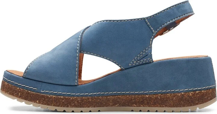 Clarks Kassanda Step Nubuck Wedge Sandal - Image 2