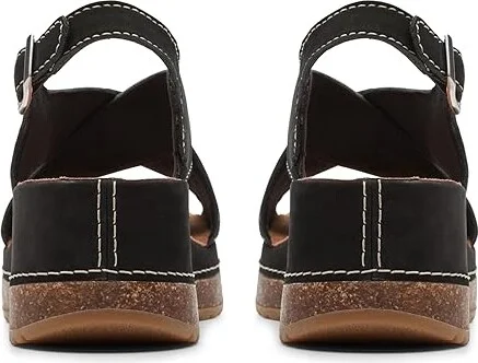 Clarks Kassanda Step Women's Sandals Black Nubuck : 8 C - Wide, Leather - Image 4
