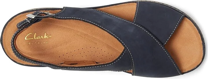 Clarks Kassanda Step Women's Sandals Navy Nubuck : 6.5 B - Medium, Leather - Image 2