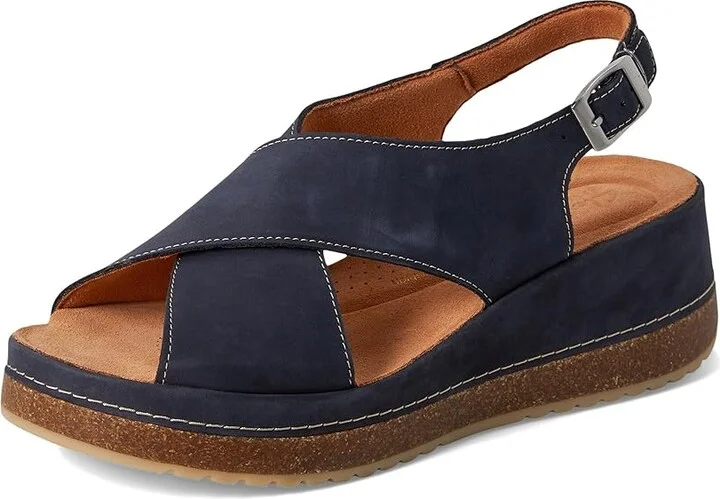 Clarks Kassanda Step Women's Sandals Navy Nubuck : 6.5 B - Medium, Leather - Image 5
