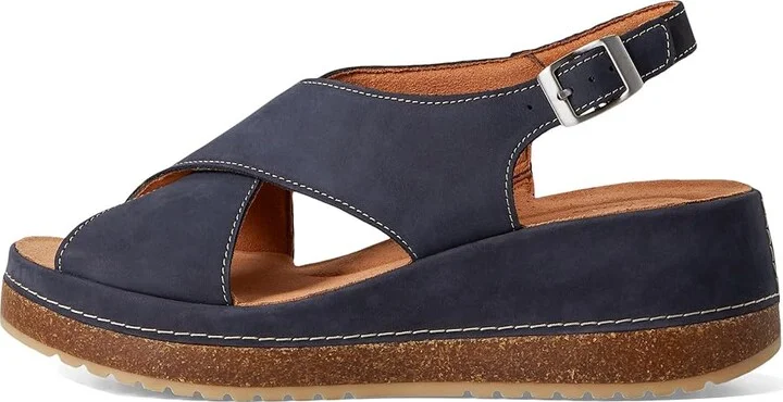 Clarks Kassanda Step Women's Sandals Navy Nubuck : 6.5 B - Medium, Leather - Image 6