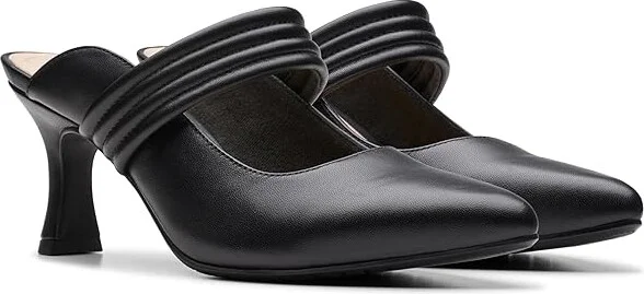 Clarks Kataleyna Dusk High Women's Heels Black Leather : 5.5 B - Medium, Leather/Rubber