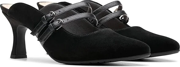 Clarks Kataleyna Eve High Women's Heels Black Suede : 8.5 B - Medium, Rubber/Suede