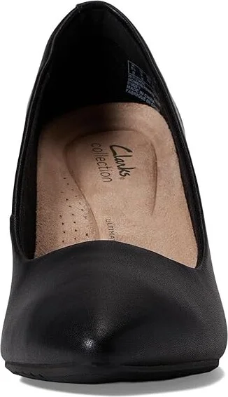 Clarks Kataleyna Gem Women's Shoes Black Leather : 5.5 B - Medium - Image 2