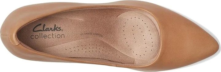 Clarks Kataleyna Gem Women's Shoes Warm Beige Leather : 6.5 B - Medium - Image 2
