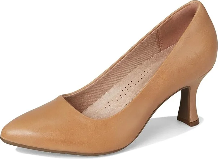 Clarks Kataleyna Gem Women's Shoes Warm Beige Leather : 6.5 B - Medium - Image 5
