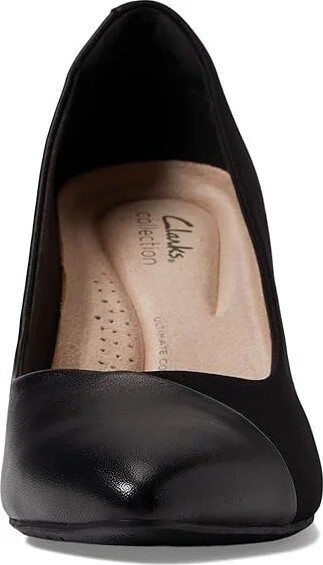 Clarks Kataleyna Rose High Women's Heels Black Leather : 8 D - Wide - Image 2