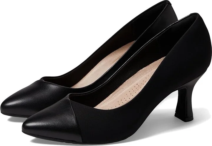 Clarks Kataleyna Rose High Women's Heels Black Leather : 8 D - Wide