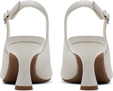 Clarks Kataleyna Step Women's Shoes Off-White Leather : 8 D - Wide, Leather/Rubber - Image 4