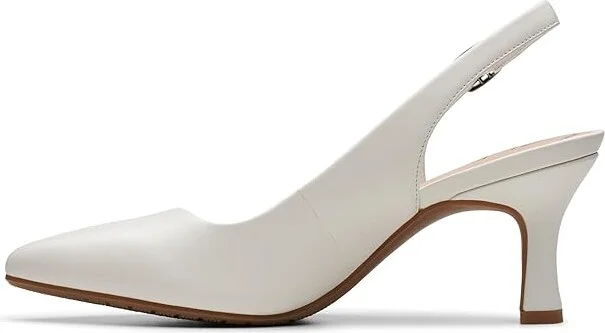 Clarks Kataleyna Step Women's Shoes Off-White Leather : 8 D - Wide, Leather/Rubber - Image 5