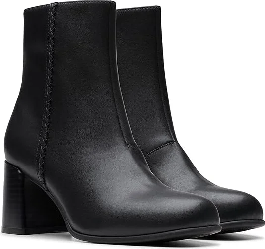 Clarks Keirsta Faye Women's Boots Black Leather : 11 B - Medium