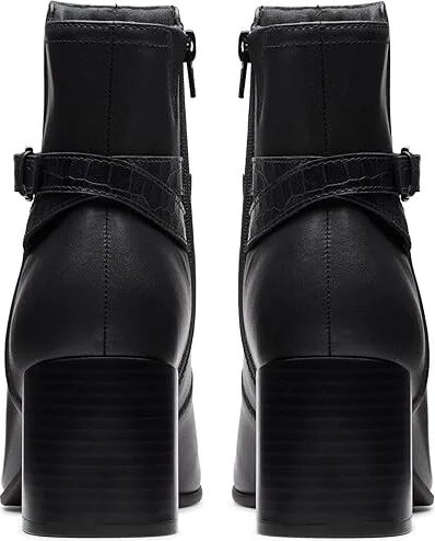 Clarks Keirsta Haley Women's Boots Black Leather : 7.5 B - Medium, Leather/Mesh/Polyester - Image 4