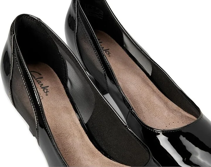 Clarks Kepley Cora Women's Shoes Black Patent Synthetic : 11 D - Wide, Leather/Synthetic - Image 7