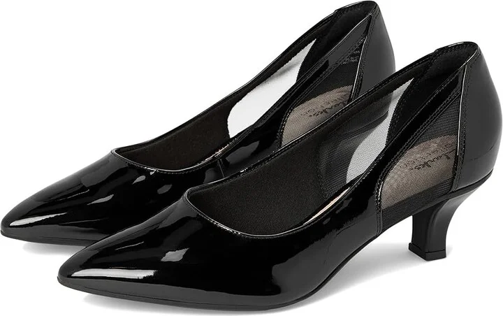 Clarks Kepley Cora Women's Shoes Black Patent Synthetic : 11 D - Wide, Leather/Synthetic