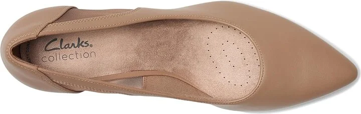 Clarks Kepley Cora Women's Shoes Warm Beige Leather : 8 B - Medium, Leather/Synthetic - Image 2
