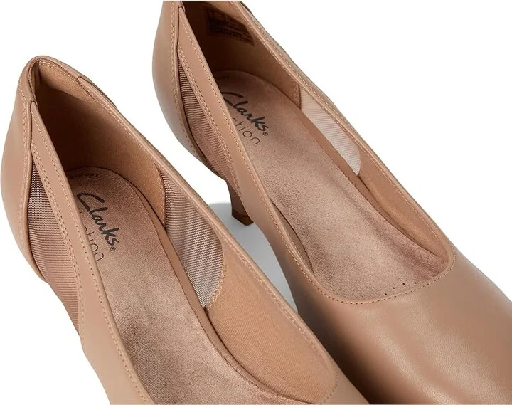 Clarks Kepley Cora Women's Shoes Warm Beige Leather : 8 B - Medium, Leather/Synthetic - Image 7