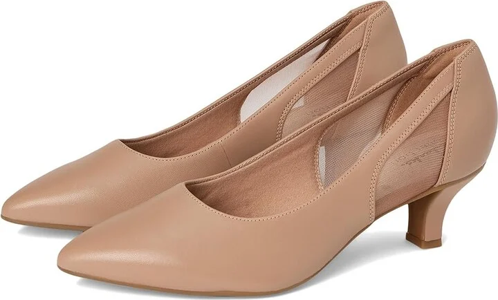 Clarks Kepley Cora Women's Shoes Warm Beige Leather : 8 B - Medium, Leather/Synthetic