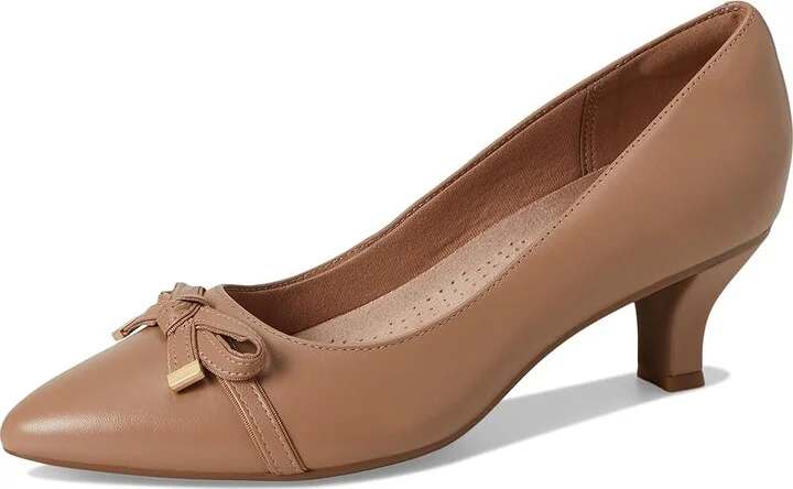 Clarks Kepley Holly High Women's Heels Warm Beige Leather : 9 D - Wide - Image 5