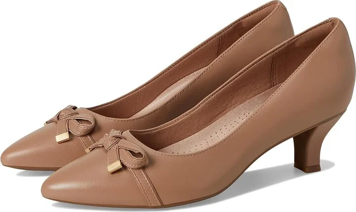 Clarks Kepley Holly High Women's Heels Warm Beige Leather : 9 D - Wide