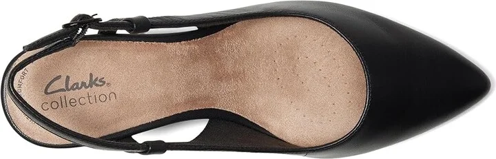 Clarks Kepley Lane High Women's Heels Black Leather : 6.5 B - Medium, Leather/Rubber - Image 2