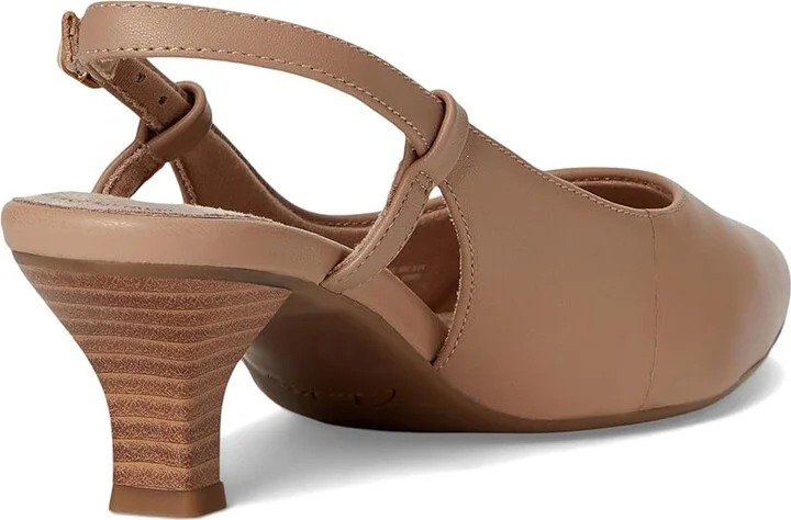 Clarks Kepley Lane High Women's Heels Warm Beige Leather : 10 D - Wide, Leather/Rubber - Image 4