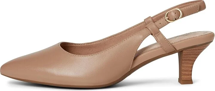 Clarks Kepley Lane High Women's Heels Warm Beige Leather : 10 D - Wide, Leather/Rubber - Image 6