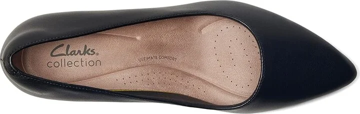 Clarks Kepley Vine High Women's Heels Black Leather : 6.5 B - Medium, Leather/Rubber - Image 2