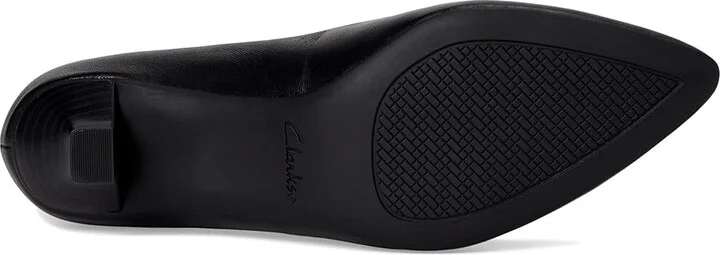 Clarks Kepley Vine High Women's Heels Black Leather : 6.5 B - Medium, Leather/Rubber - Image 3