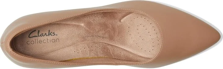 Clarks Kepley Vine High Women's Heels Warm Beige Leather : 11 D - Wide, Leather/Rubber - Image 2