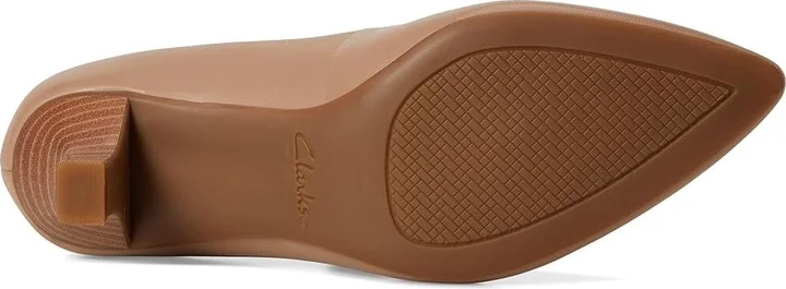 Clarks Kepley Vine High Women's Heels Warm Beige Leather : 11 D - Wide, Leather/Rubber - Image 3