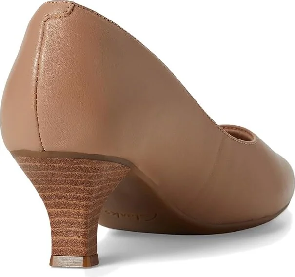 Clarks Kepley Vine High Women's Heels Warm Beige Leather : 11 D - Wide, Leather/Rubber - Image 4