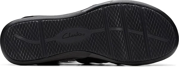 Clarks Kitly Ave Women's Sandals Black Leather : 6 B - Medium - Image 3