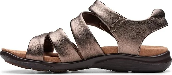 Clarks Kitly Ave Women's Sandals Bronze Leather : 6.5 C - Wide - Image 5