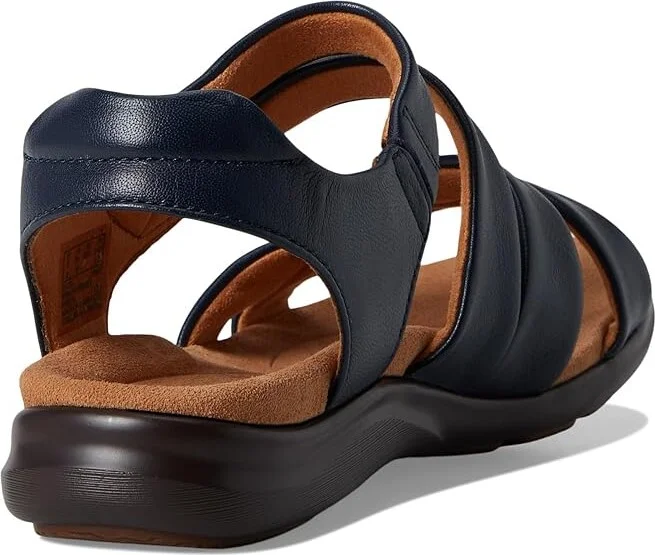 Clarks Kitly Ave Women's Sandals Navy Leather : 8 B - Medium - Image 4