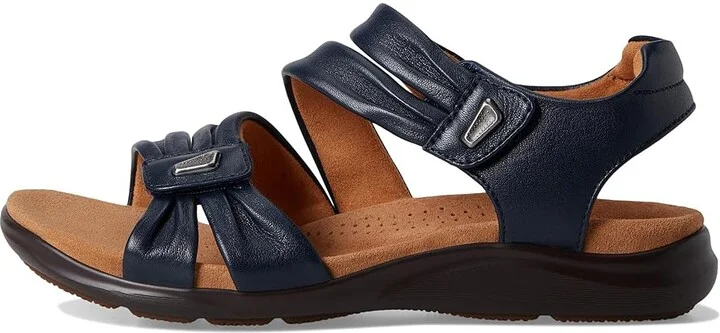 Clarks Kitly Ave Women's Sandals Navy Leather : 8 B - Medium - Image 6