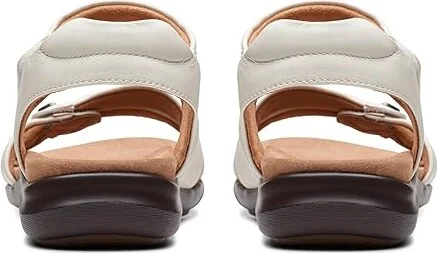 Clarks Kitly Ave Women's Sandals Off-White Leather : 5 B - Medium - Image 4