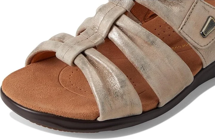 Clarks Kitly Slide Women's Sandals Metallic Leather : 8.5 C - Wide - Image 7