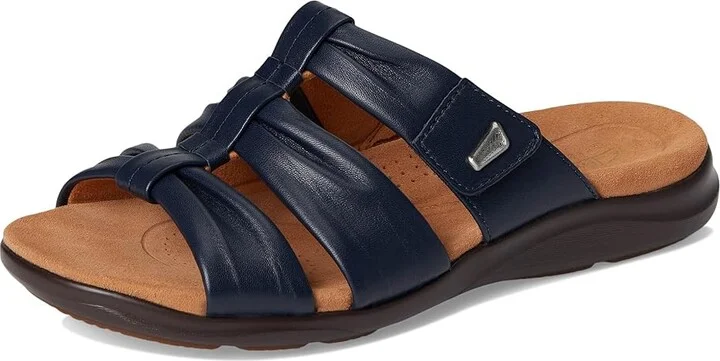 Clarks Kitly Slide Women's Sandals Navy Leather : 9.5 B - Medium - Image 5