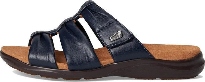 Clarks Kitly Slide Women's Sandals Navy Leather : 9.5 B - Medium - Image 6