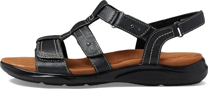 Clarks Kitly Step Women's Shoes Black/Black Leather : 6 B - Medium - Image 5