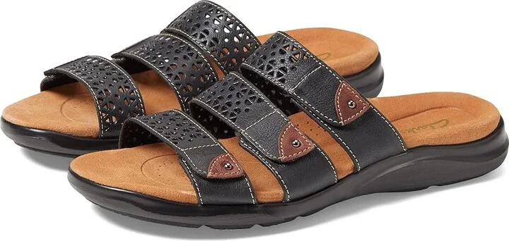 Clarks Kitly Walk Women's Shoes Black Leather : 5 B - Medium
