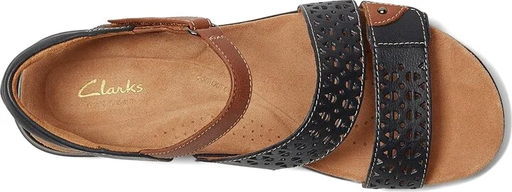 Clarks Kitly Way Women's Shoes Navy Leather : 7.5 C - Wide - Image 2