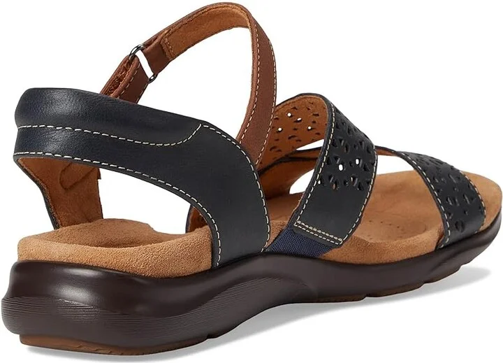 Clarks Kitly Way Women's Shoes Navy Leather : 7.5 C - Wide - Image 4