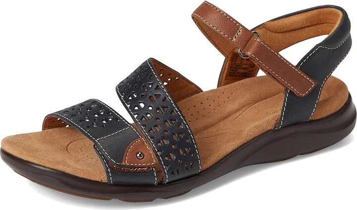 Clarks Kitly Way Women's Shoes Navy Leather : 7.5 C - Wide - Image 5